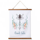 Script Signature Personalised Dragonfly Floral