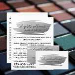 Script Silver Foil Brushstroke Makeup Artist Flyer<br><div class="desc">Script Silver Foil Brushstroke Makeup Artist Advertising Flyers By The Business Card Store.</div>