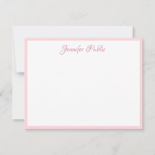 Script Simple White Pink Border Trendy Template