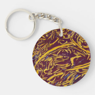 Script Stone Key Ring
