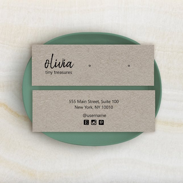 Script Stud Earring  Kraft Display Card (Creator Uploaded)