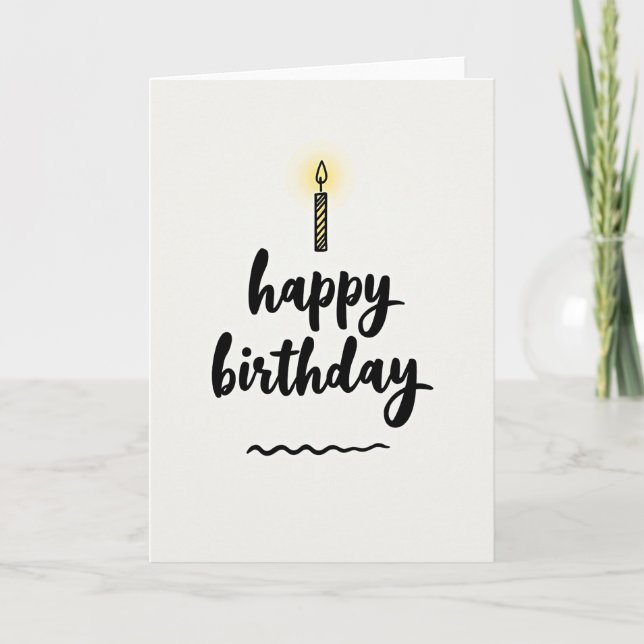 Script Style Birthday Card (Front)