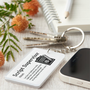 Script Supervisor Definition - Film Crew Key Ring