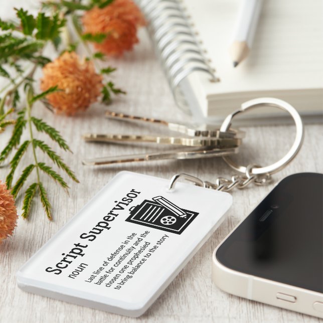 Script Supervisor Definition - Film Crew Key Ring (Front Right)