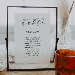 Script Table Number Wedding Reception Card S105<br><div class="desc">Our table number card is perfect to schedule guest's seating arrangements for each table at your event. This item is part of our STERLING Wedding Collection S105,  please search our store for matching items.</div>
