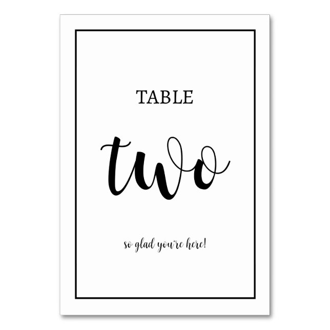 Script Table Number with custom message (Front)