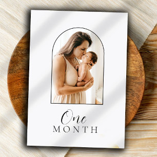 Script Text Baby Monthly Milestone Card
