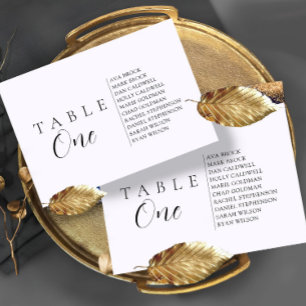 Script Text Table Number Seating Chart