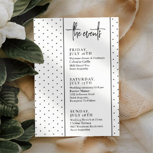 Script + Text Wedding Events Timeline