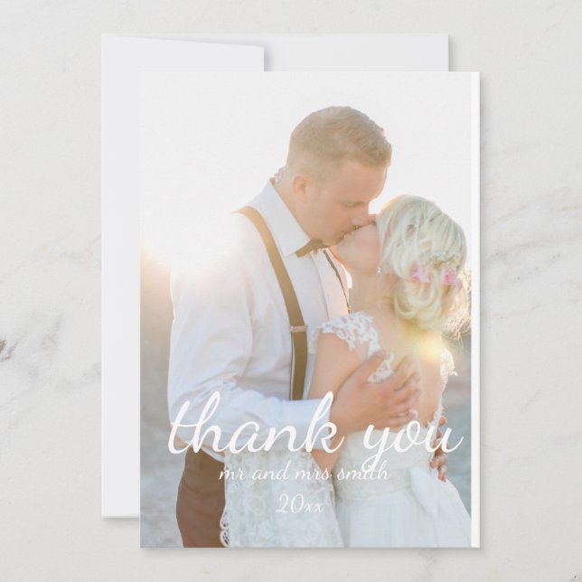 Script Thank You Card Template, Thank You Card  (Front)