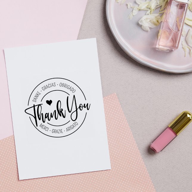 Script Thank You Multilingual  Rubber Stamp (Creator Uploaded)