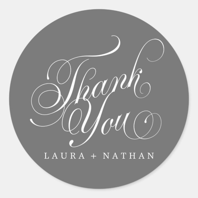 Script Thank You Sticker (Front)