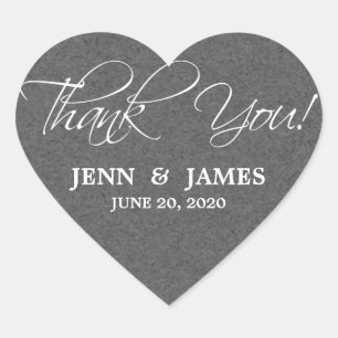 Script Thank You Wedding Favour Labels