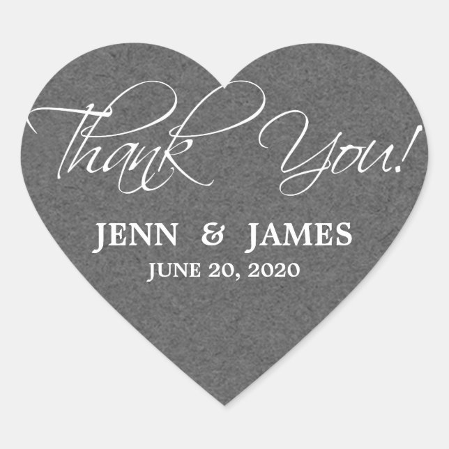 Script Thank You Wedding Favour Labels (Front)
