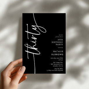Script Thirty' 30th Birthday Invitation