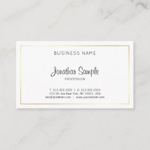 Script Trendy Design Elegant Plain Modern Luxury Business Card