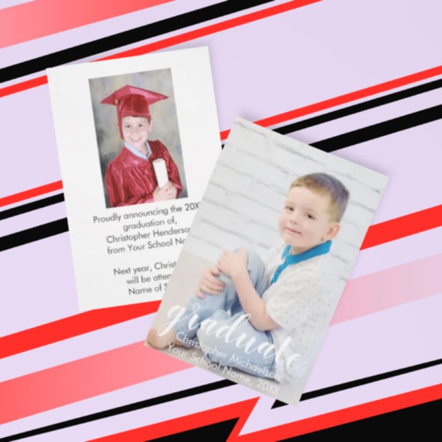 Script Two Photo Graduation Announcement (Creator Uploaded)