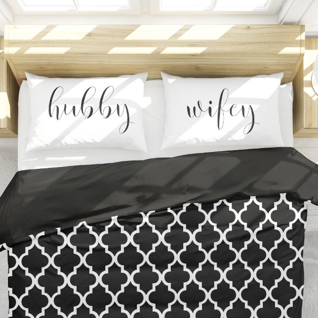 Script Typography His and Hers Pillowcase (Creator Uploaded)