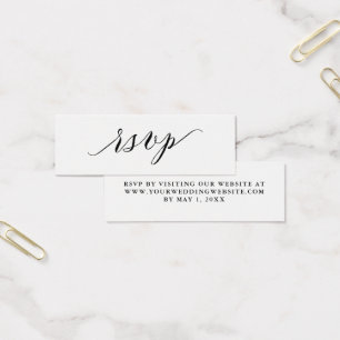 Script Typography Wedding RSVP Online Card