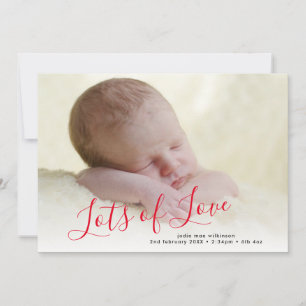 Script Valentine's Photo Birth Announcement