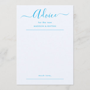 Script Wedding Advice Card