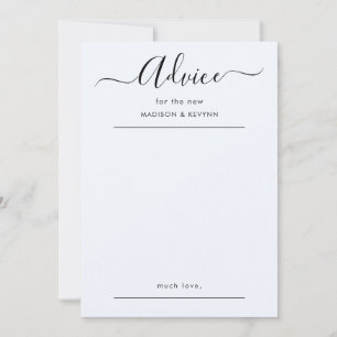 Script Wedding Advice Card