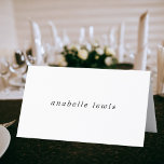 Script Wedding Place Card with Editable Guest Name<br><div class="desc">Help your guests to find their wedding table with these stylish place cards,  featuring stylish script and editable details. Easily customise it by clicking on the "personalise" option.</div>