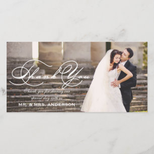Script Wedding Thank You Card