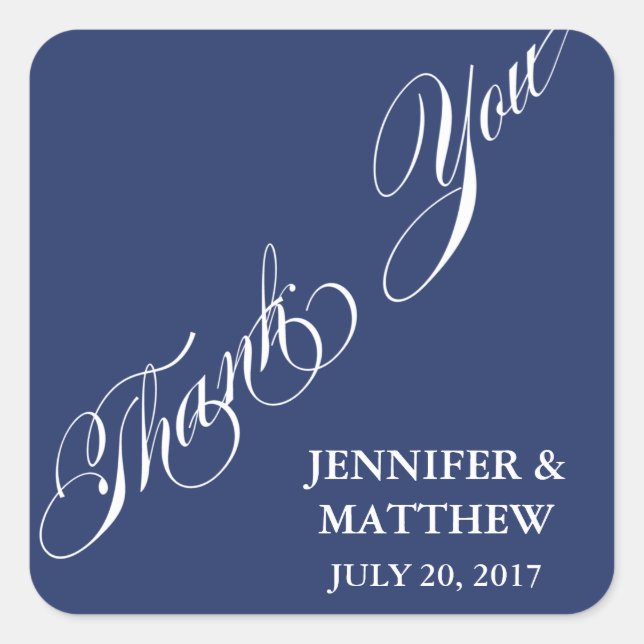 SCRIPT WEDDING THANK YOU LABELS (Front)