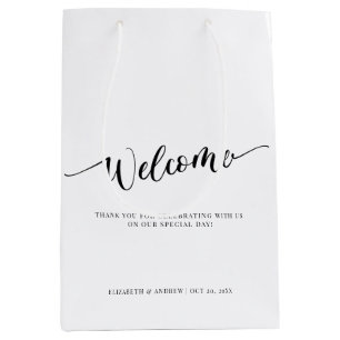 Script Wedding Welcome Thank You Gift Bag