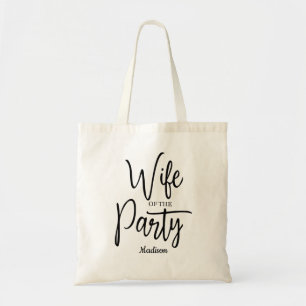 Script Wife of the Party Bachelorette Tote Bag