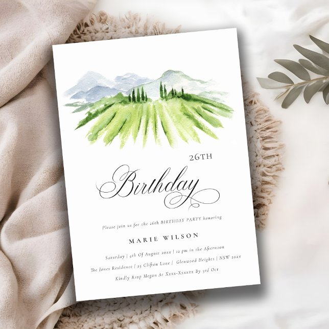 Script Winery Vineyard Any Age Birthday Invite (Creator Uploaded)