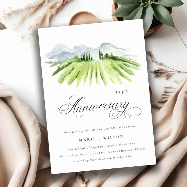 Script Winery Vineyard Any Year Anniversary Invite (Creator Uploaded)