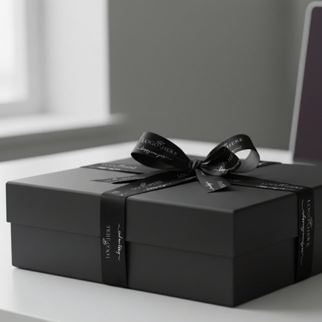  Script with logo new year business wrapping  Satin Ribbon (Creator Uploaded)