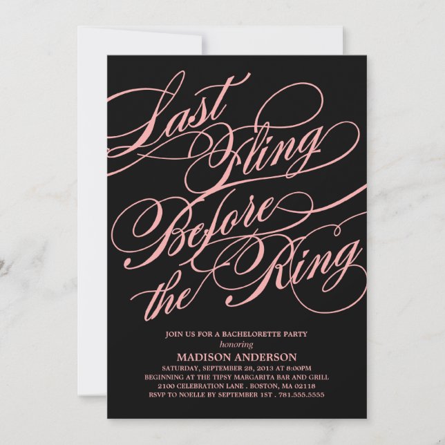 SCRIPTED | BACHELORETTE PARTY INVITATION (Front)
