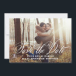 Scripted Beauty Save The Date Card<br><div class="desc">Modern and stylish save the date cards from Berry Berry Sweet Designs. Visit our design showroom at WWW.BERRYBERRYSWEET.COM for more stylish stationery designs.</div>