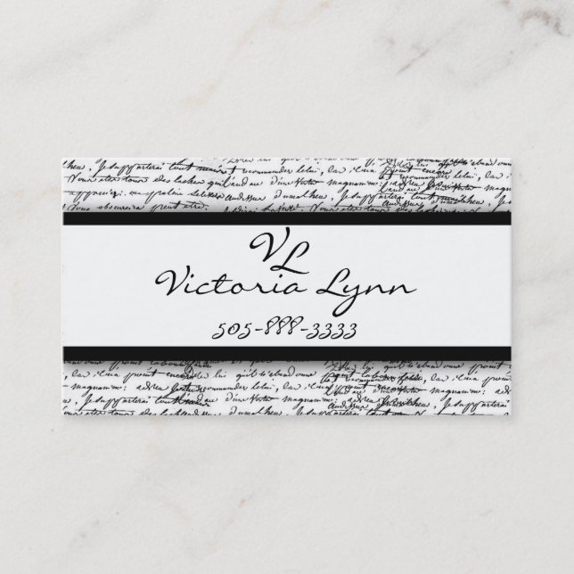 scripted business card (Front)