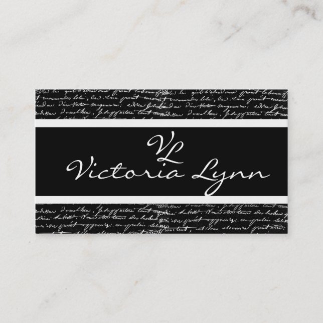 scripted business card (Front)