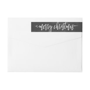 Scripted Christmas Wrap Around Label