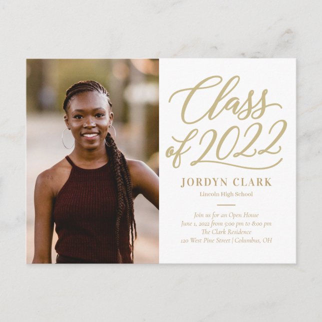 Scripted Class Editable Colour Graduation Postcard (Front)