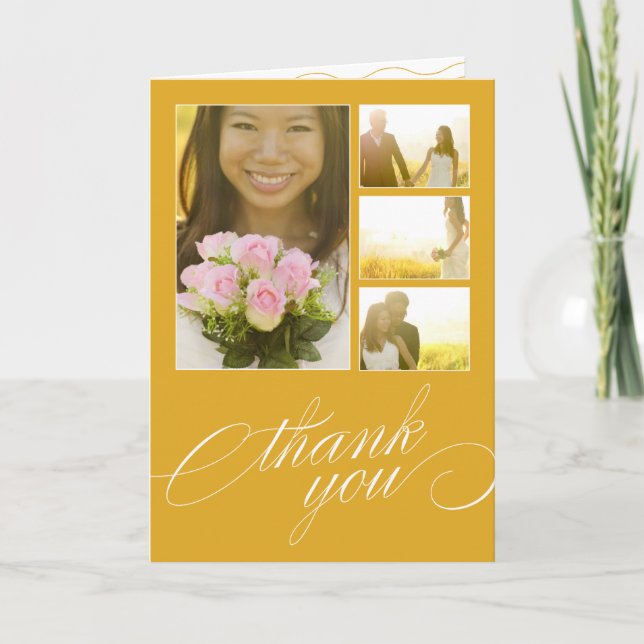 SCRIPTED COLLAGE | WEDDING THANK YOU CARD (Front)