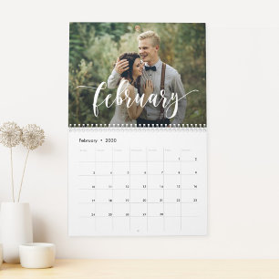 Scripted Elegance Custom Photo Calendar