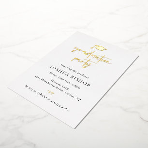 Scripted Graduation Party Foil Invitation