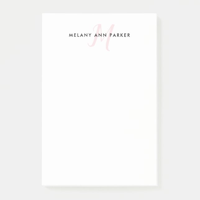 Scripted initials Post It Notes (Front)