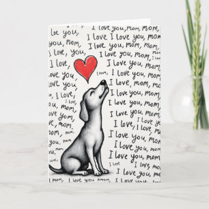 Scripted Love Dog Card