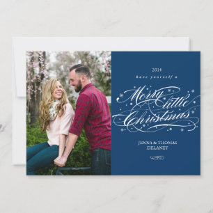 Scripted Merry Little Christmas Holiday Card