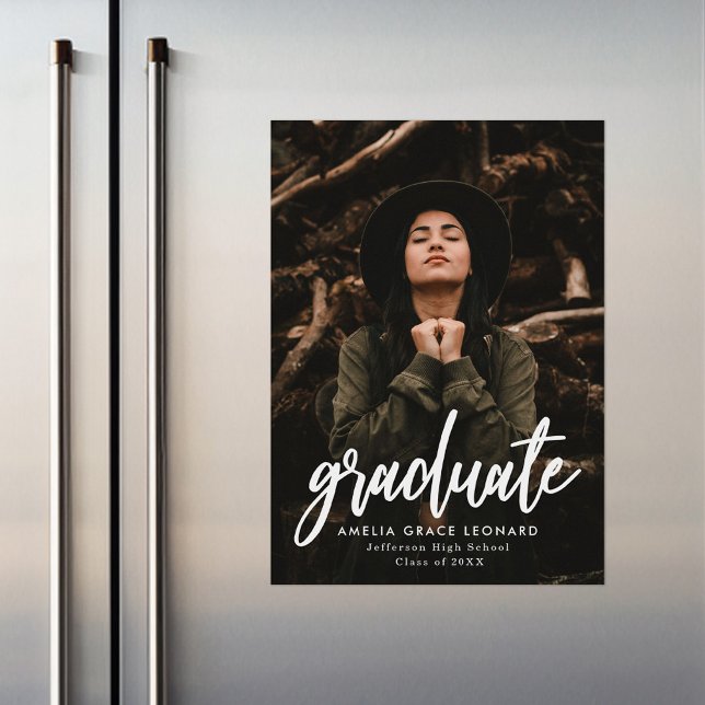 Scripted Photo Graduation Magnetic Invitation (Creator Uploaded)