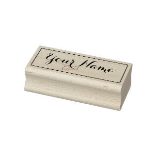 Scripted Signature Cute Name Rubber Stamp