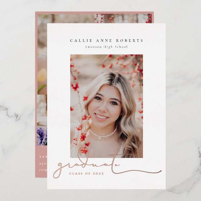 Scripted Snapshots Photo Graduation (Front/Back)