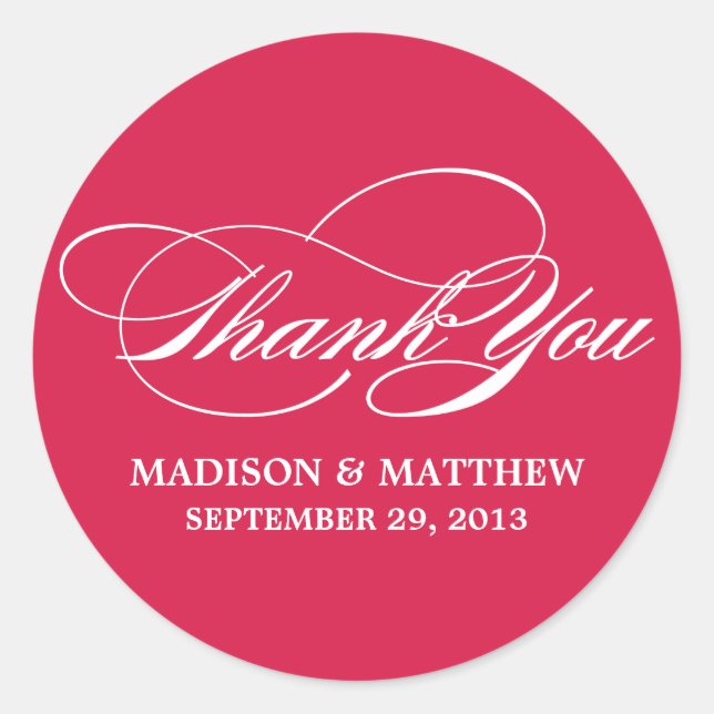 SCRIPTED | WEDDING THANK YOU FAVOR LABEL (Front)